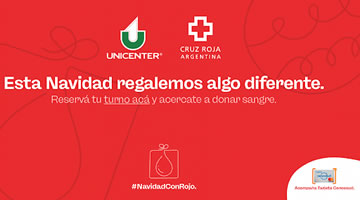 Cruz Roja Argentina y Unicenter Shopping promueven la donación de sangre en navidad