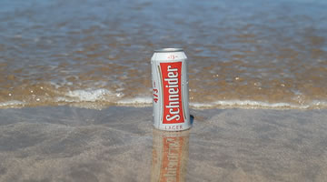 Cerveza Schneider refresca en Mar del Plata
