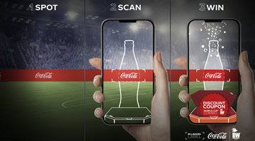 Coca-Cola y Buffalo Wings convierten las vallas de Qatar 2022 en labels escaneables