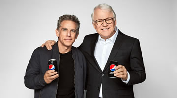Pepsi volvió al Super Bowl junto a los actores de hollywood Steve Martin y Ben Stiller