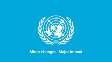 ONU recreo su logo por la crisis climática